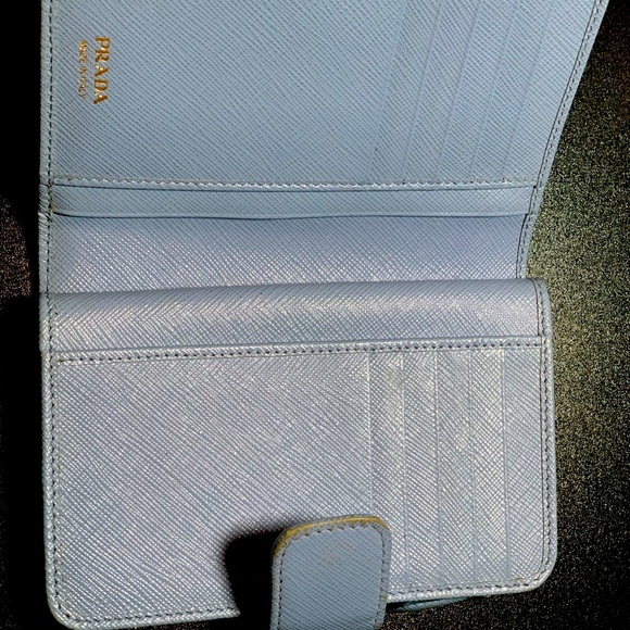 Authentic Light Blue Prada Wallet - Picture 4 of 14